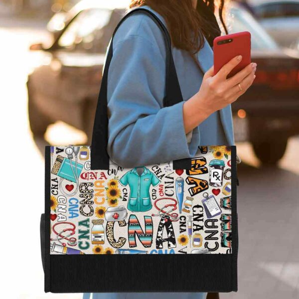 T5-U-Nur-T-CNA-240913NA10 @ cna Typo-Cna Sunflower Typography Tote Bag