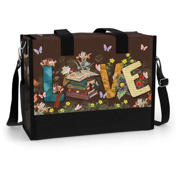 T5-U-Job-LBN-T11-240618VY10 @ Librarian Love Book NEW-Librarian Love Books Rectangle Tote Bag