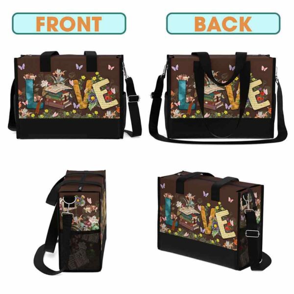 T5-U-Job-LBN-T11-240618VY10 @ Librarian Love Book NEW-Librarian Love Books Rectangle Tote Bag