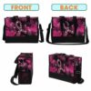 T5-U-Awa-TR-BreCan-240618NA10 @ Breast Cancer Typo Ribbon-Breast Cancer Awareness Pink Ribbon Rectangle Tote Bag