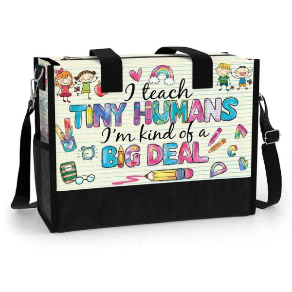 T5-U-Job-THP-Tcer-221101VY10 @ Teacher Tiny Human Pastel-Teacher Tiny Humans Rectangle Tote Bag
