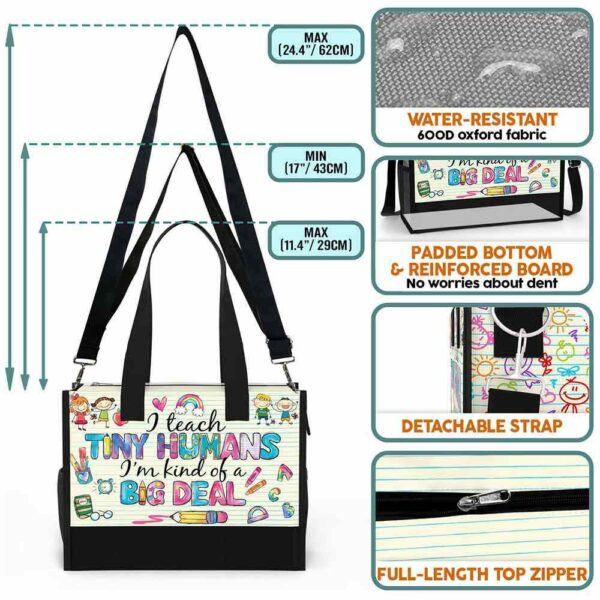 T5-U-Job-THP-Tcer-221101VY10 @ Teacher Tiny Human Pastel-Teacher Tiny Humans Rectangle Tote Bag