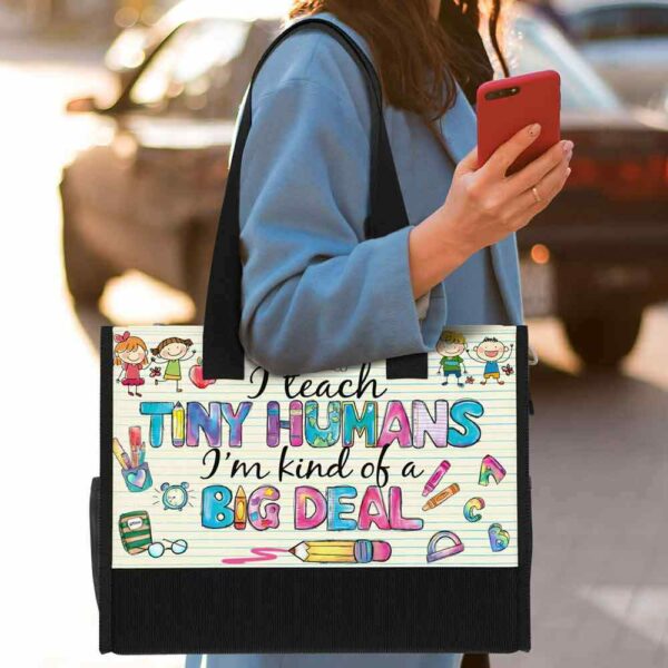 T5-U-Job-THP-Tcer-221101VY10 @ Teacher Tiny Human Pastel-Teacher Tiny Humans Rectangle Tote Bag