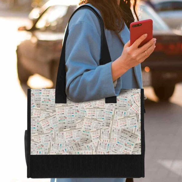 T5-U-Job-LC-T11-240618NA10 @ Librarian Library Cards-Librarian Due Date Rectangle Tote Bag