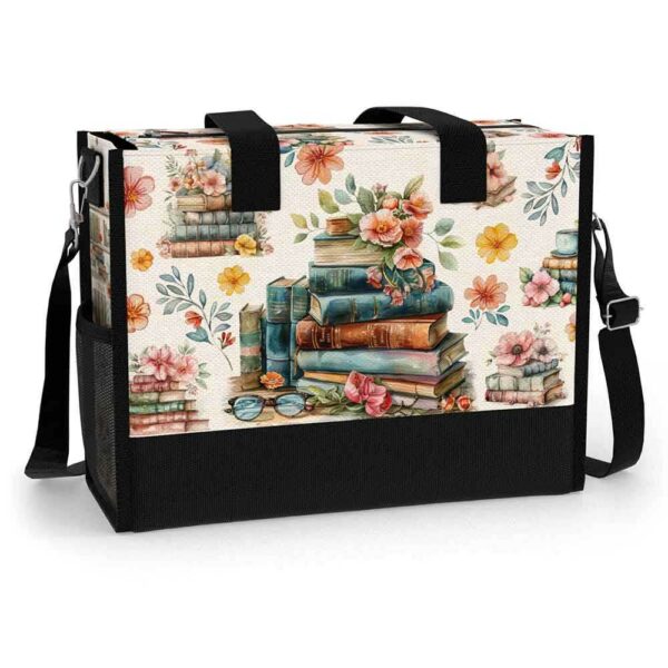 T5-U-Job-WA-T11-240618NA10 @ Librarian Watercolor Art-Librarian Watercolor Art Rectangle Tote Bag