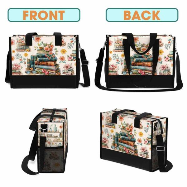 T5-U-Job-WA-T11-240618NA10 @ Librarian Watercolor Art-Librarian Watercolor Art Rectangle Tote Bag