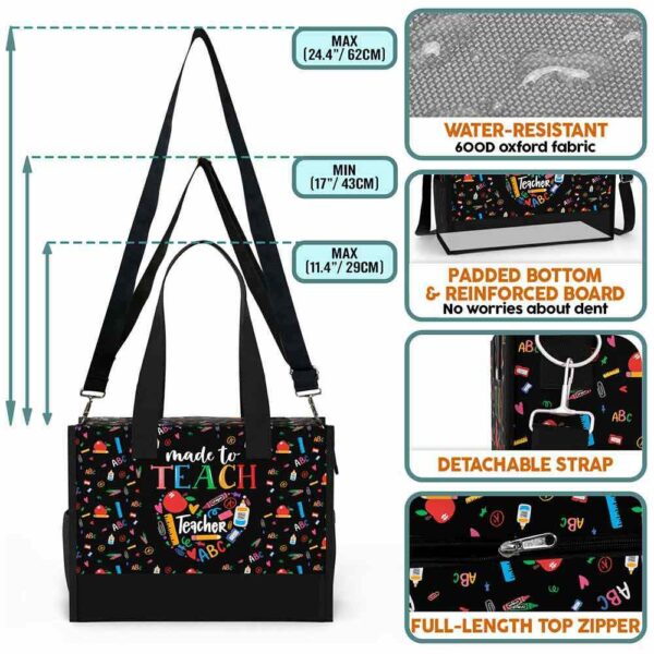 T5-U-Job-MTT-Tcer-230322VY10 @ Teacher Made To Teach-Teacher Made To Teach Rectangle Tote Bag