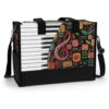 T5-U-Hobb-MF1-Pian-240618NA11 @ piano Music Flower 1-Piano Colorful Rectangle Tote Bag
