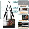 T5-U-Hobb-MF1-Pian-240618NA11 @ piano Music Flower 1-Piano Colorful Rectangle Tote Bag