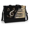 T5-U-Hobb-MS2-Pian-240619VY11 @ piano Music Sheet 2-Piano Vintage Music Sheet Rectangle Tote Bag