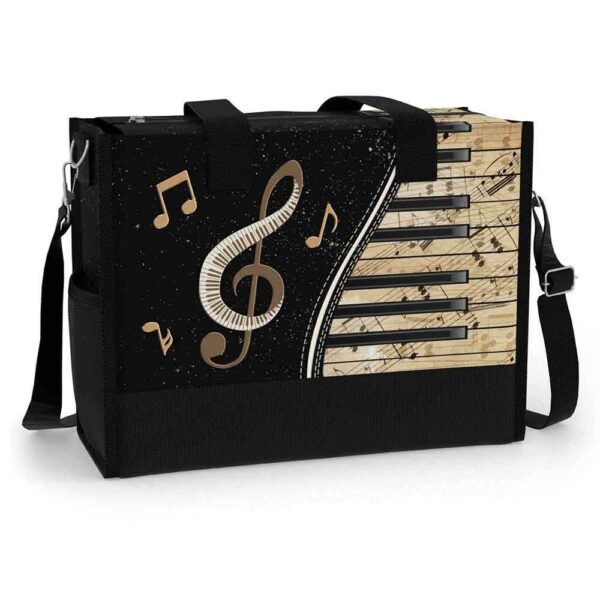 T5-U-Hobb-MS2-Pian-240619VY11 @ piano Music Sheet 2-Piano Vintage Music Sheet Rectangle Tote Bag