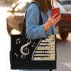 T5-U-Hobb-MS2-Pian-240619VY11 @ piano Music Sheet 2-Piano Vintage Music Sheet Rectangle Tote Bag