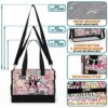 T5-U-Awa-T-BreCan-240618NA10 @ Breast Cancer Typo-Breast Cancer Awareness Pink Typography Rectangle Tote Bag