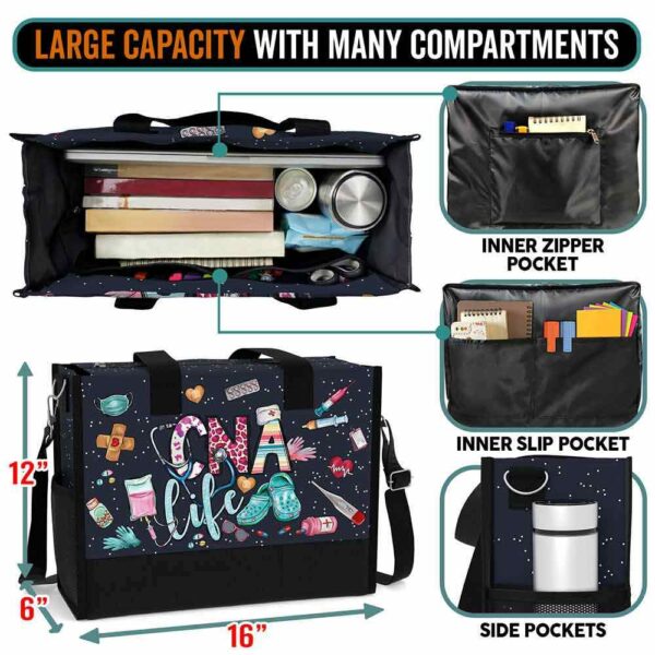 T5-U-Nur-LC-CNA-240824NA10 @ cna Life Crocs-Cna Life Rectangle Tote Bag