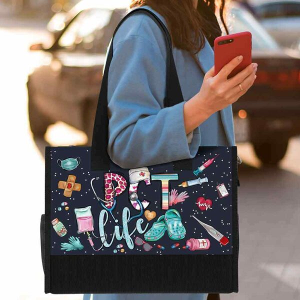 T5-U-Nur-LC-N29-240824NA10 @ pct Life Crocs-Pct Life Rectangle Tote Bag