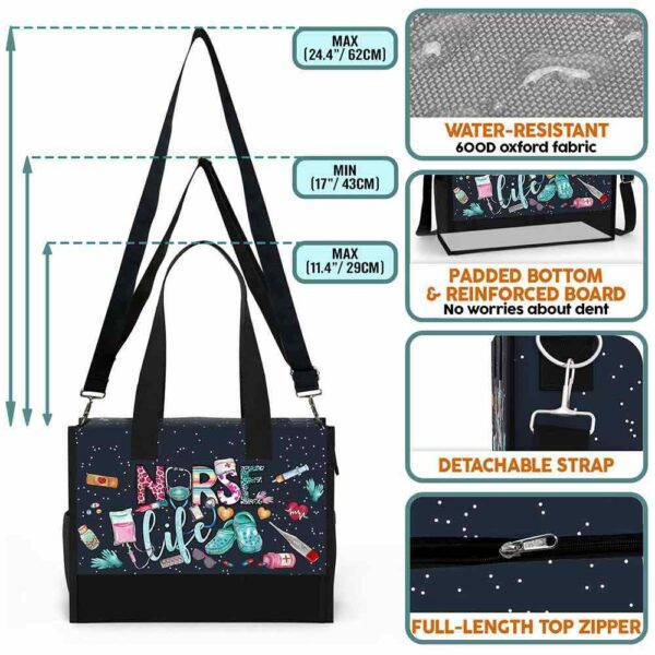 T5-U-Nur-LC-Nur-240618VY10 @ Nurse Life Crocs-Nurse Life Rectangle Tote Bag