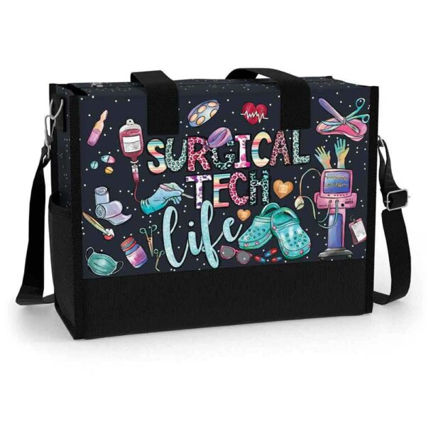 T5-U-Nur-LC-SurTec-240824NA10 @ surgical tech Life Crocs-Surgical Tech Life Rectangle Tote Bag