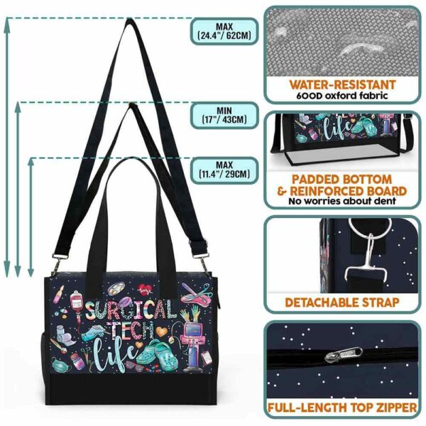T5-U-Nur-LC-SurTec-240824NA10 @ surgical tech Life Crocs-Surgical Tech Life Rectangle Tote Bag