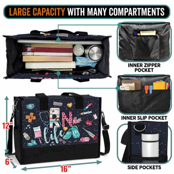T5-U-Nur-LC-RN-240824NA10 @ rn Life Crocs-Registered Nurse Rn Life Rectangle Tote Bag