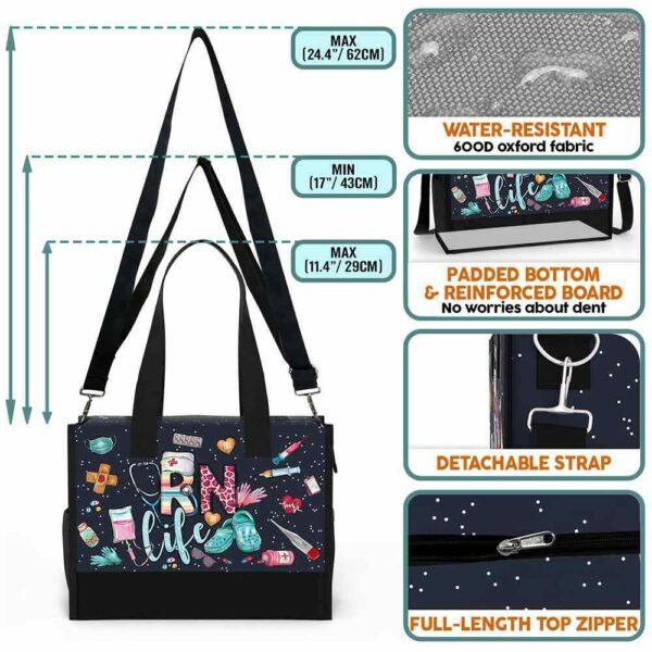 T5-U-Nur-LC-RN-240824NA10 @ rn Life Crocs-Registered Nurse Rn Life Rectangle Tote Bag