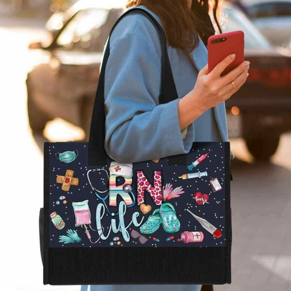 T5-U-Nur-LC-RN-240824NA10 @ rn Life Crocs-Registered Nurse Rn Life Rectangle Tote Bag