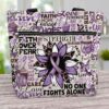 T3-U-Awa-TP-Lupus-230818NA10 @ Lupus Typo Purple-Lupus Awareness Purple Ribbon Typography Tote Bag
