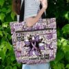 T3-U-Awa-TP-Lupus-230818NA10 @ Lupus Typo Purple-Lupus Awareness Purple Ribbon Typography Tote Bag
