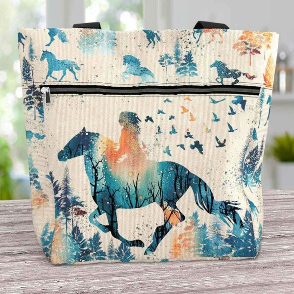 T3-U-Ani-SW2-Hrse-240909NA10 @ horse Sky Watercolor 2-Horse Beautiful Sky Tote Bag
