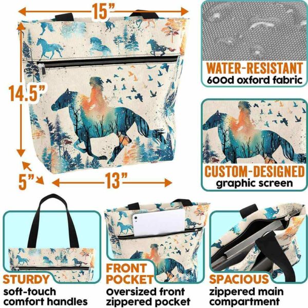 T3-U-Ani-SW2-Hrse-240909NA10 @ horse Sky Watercolor 2-Horse Beautiful Sky Tote Bag