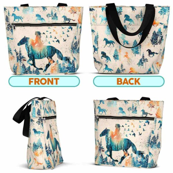 T3-U-Ani-SW2-Hrse-240909NA10 @ horse Sky Watercolor 2-Horse Beautiful Sky Tote Bag