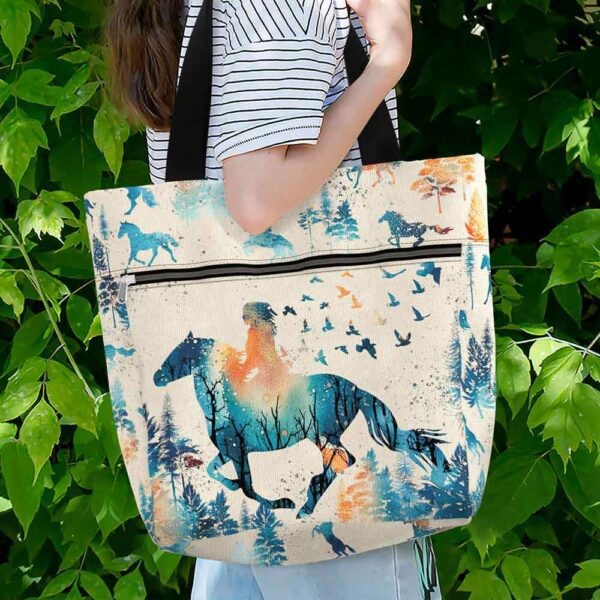 T3-U-Ani-SW2-Hrse-240909NA10 @ horse Sky Watercolor 2-Horse Beautiful Sky Tote Bag