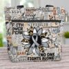 T3-U-Awa-TNG-Parkin-230818NA10 @ Parkinson Typo Navy Grey-Parkinsons Awareness Grey Ribbon Typography Tote Bag