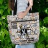 T3-U-Awa-TNG-Parkin-230818NA10 @ Parkinson Typo Navy Grey-Parkinsons Awareness Grey Ribbon Typography Tote Bag