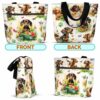 T3-U-Dog-FG-Dach-230826NA11 @ Dachshund Flowers Garden-Dachshund Flower Garden Tote Bag