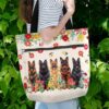 T3-U-Dog-F-GerShe-230711NA10 @ German Shepherd Flowers-German Shepherd Flower Line Tote Bag