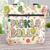 T3-U-Hobb-FP-Pklb-240916NA10 @ pickleball Flowers Pads-Pickleball Flower Pattern Tote Bag