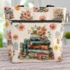 T3-U-Job-WA-T11-240307NA10 @ Librarian Watercolor Art-Librarian Book Lover Vintage Books Tote Bag