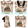 T3-U-Job-WA-T11-240307NA10 @ Librarian Watercolor Art-Librarian Book Lover Vintage Books Tote Bag