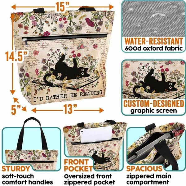 T3-U-Hobb-IWRB-T11-240717NA10 @ book I Would Rather Be Reading-Librarian Book Lover Rather Be Reading Tote Bag