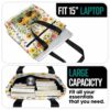 T3-U-Job-F-Sbdr-240406VY10 @ Bus Driver Flowers-School Bus Driver Flower Pattern Tote Bag