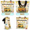 T3-U-Job-F-Sbdr-240406VY10 @ Bus Driver Flowers-School Bus Driver Flower Pattern Tote Bag