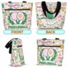 T3-U-Hobb-SC-Pklb-240916NA10 @ pickleball Solid Colors-Pickleball Pink Tote Bag