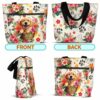 T3-U-Dog-PT-Gore-230923NA10 @ Golden Retriever Pattern Tropical-Golden Retriever Tropical Pattern Tote Bag