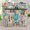 T3-U-Nur-NT-RN-230516VY10 @ Nurse Typo-Registered Nurse Sunflower Typography Tote Bag