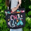 T3-U-Nur-LC-CNA-230131VY10 @ Life Crocs-Cna Life Tote Bag