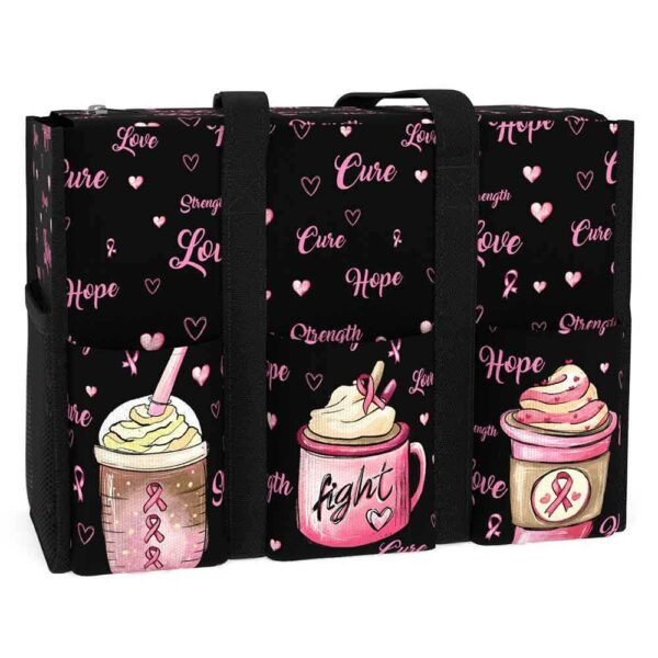 MT-U-Awa-PD-BreCan-240607NA10 @ breast cancer Pink Drink-Breast Cancer Awareness Pink Drinks Multi Pocket Tote Bag