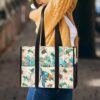 MT-U-Ani-WOM-Ttle-240824VY10 @ turtle Watercolor Old Map-Sea Turtle Vintage Map Multi Pocket Tote Bag