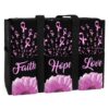 MT-U-Awa-FHL-BreCan-240607NA10 @ breast cancer Faith Hope Love-Breast Cancer Awareness Ribbon Faith Hope Love Multi Pocket Tote Bag