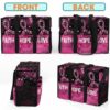 MT-U-Awa-FHL2-BreCan-240607NA10 @ breast cancer Faith Hope Love 2-Breast Cancer Awareness Flower Faith Hope Love Multi Pocket Tote Bag