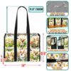 MT-U-Dog-FG2-Corgi-230711NA10 @ corgi Flowers Garden 2-Corgi Flower Garden Multi Pocket Tote Bag